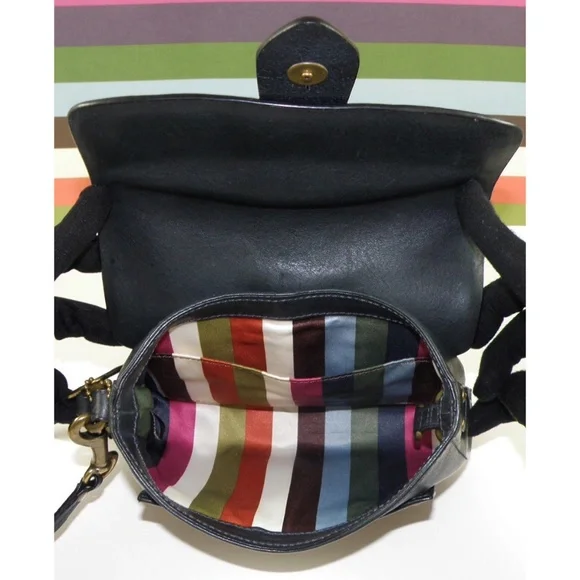 ❤️NEW COACH LEGACY THOMPSON BLACK LEATHER LARGE WRISTLET BAG 65TH ANNIVERSARY❤️ - Picture 4 of 10